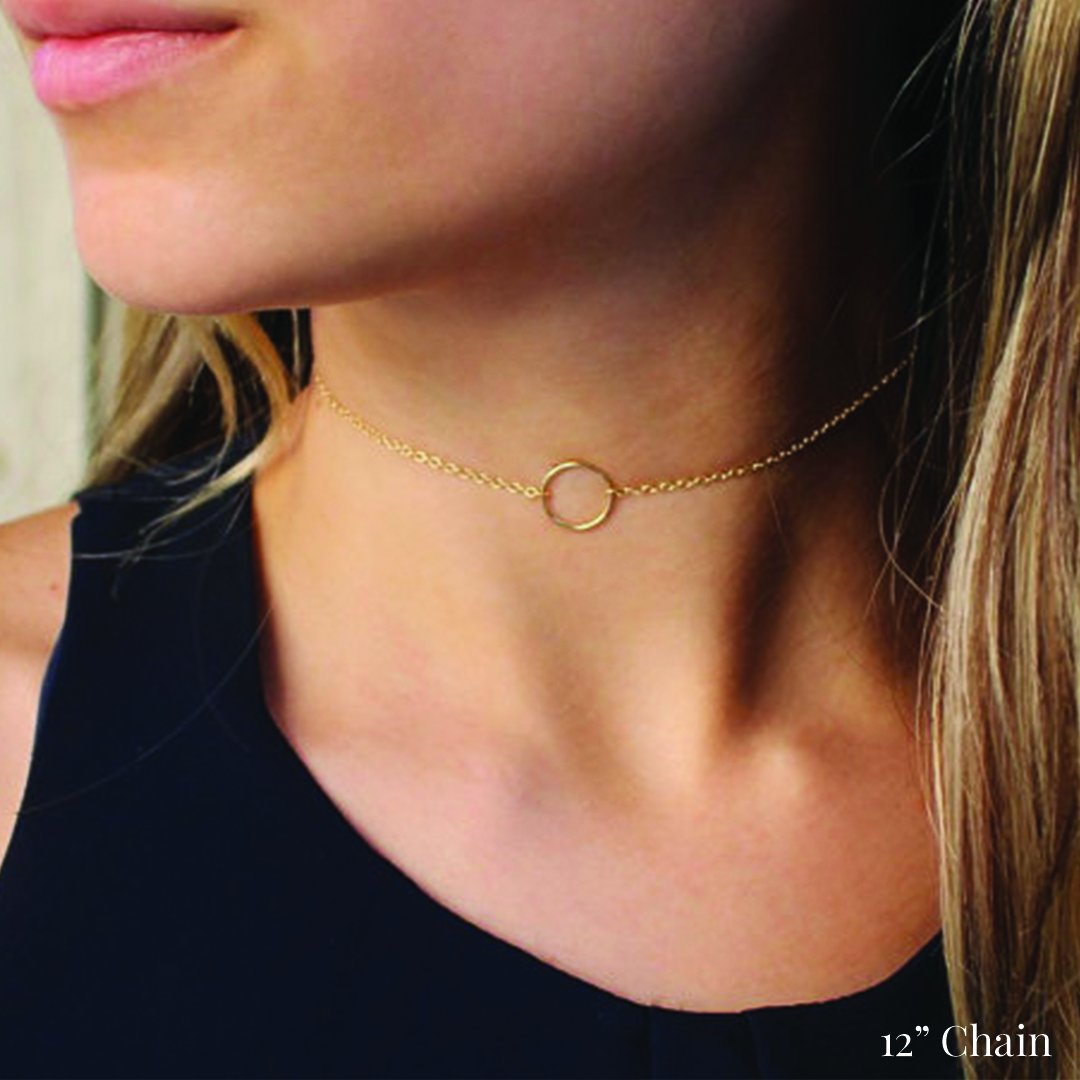 Gold Circle Choker 14K Gold