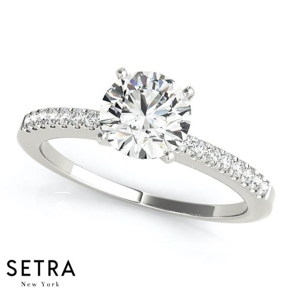 ENGAGEMENT RINGS SINGLE ROW PRONG SET