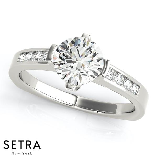 ENGAGEMENT RINGS SINGLE ROW CHANNEL SET