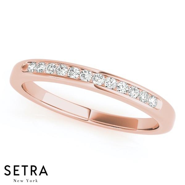 14K GOLD DIAMONDS CHANEL SET WEDDING BAND RING