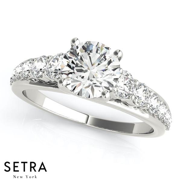 14K GOLD DIAMOND ENGAGEMENT RINGS TRELLIS