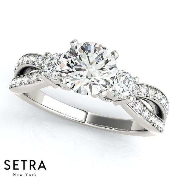 INFINTY DIAMOND ENGAGEMENT 14K GOLD RING