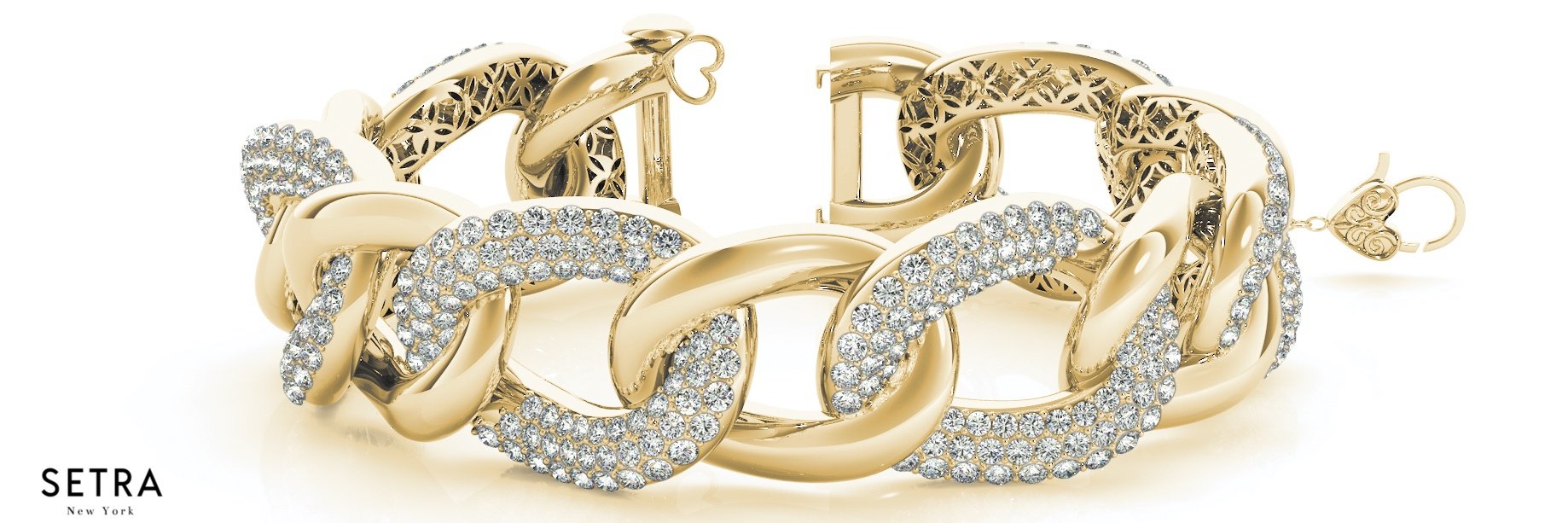 NEW BLING BRACELETS 11.52 CT DIAMONDS MICRO PAVE SETTING 14K GOLD