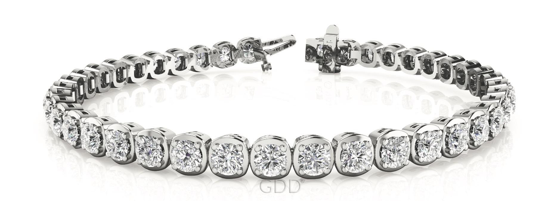 BRACELETS IN LINE PRONG SET 4 PRONG CU UNDERBEZ TENNIS BRACELET