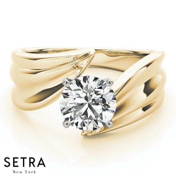 SOLITAIRE DIAMOND ENGAGEMENT RINGS 14K GOLD