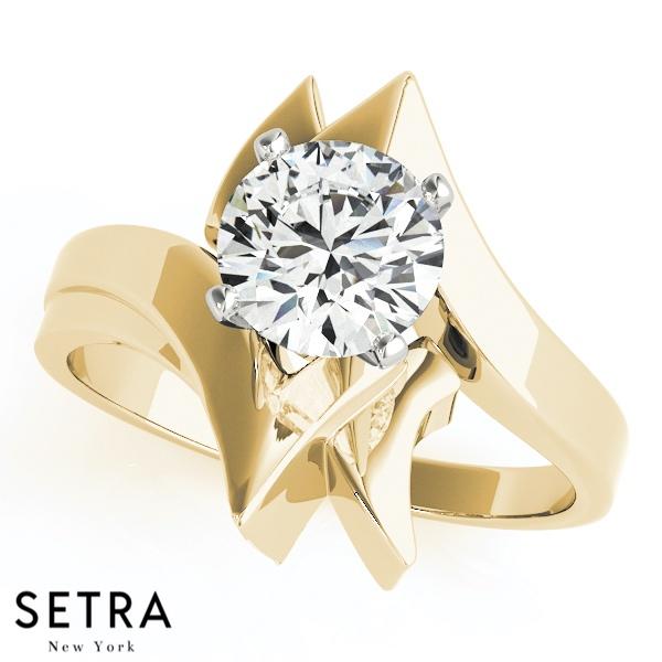 SOLITAIRE DIAMOND ENGAGEMENT RINGS 14K GOLD