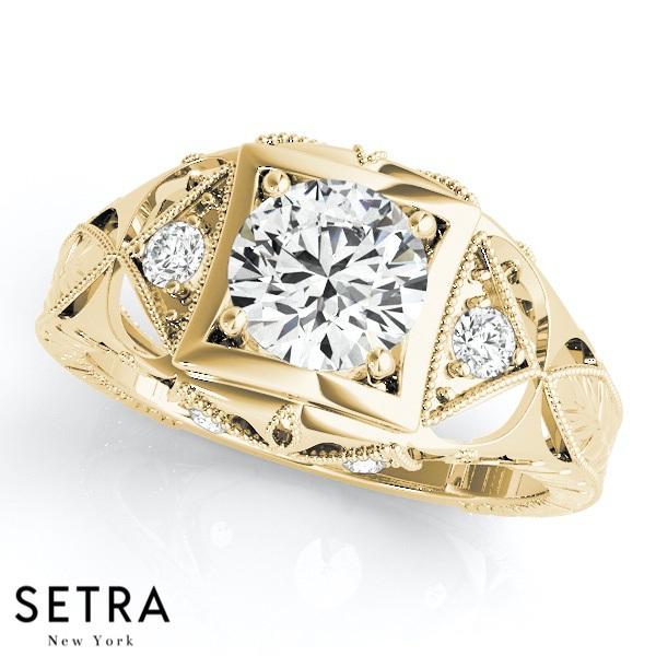 18K OF FINE GOLD ENGAGEMENT RINGS CLASSIC ANTIQUE