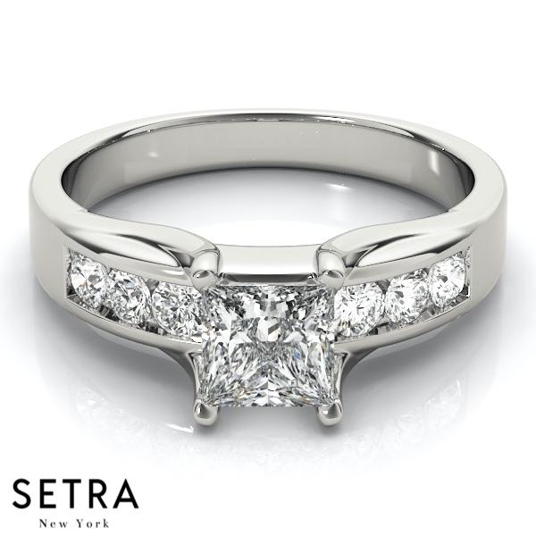 ENGAGEMENT RINGS SINGLE ROW CHANNEL SET