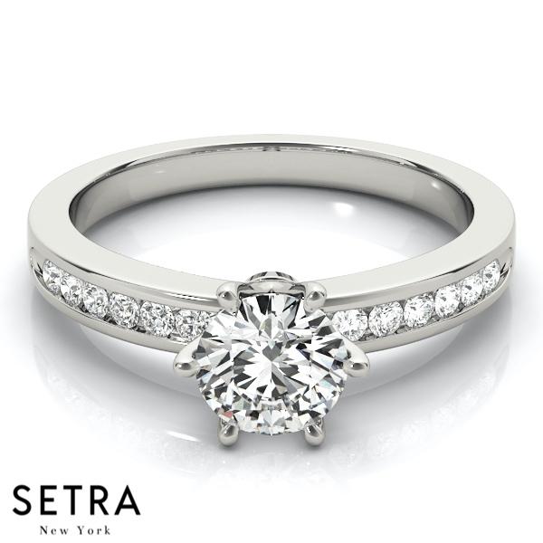 ENGAGEMENT RINGS SINGLE ROW CHANNEL SET