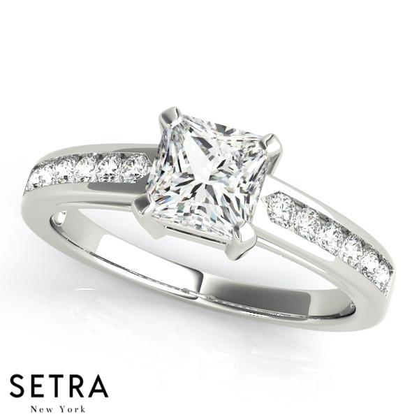 ENGAGEMENT RINGS SINGLE ROW CHANNEL SET