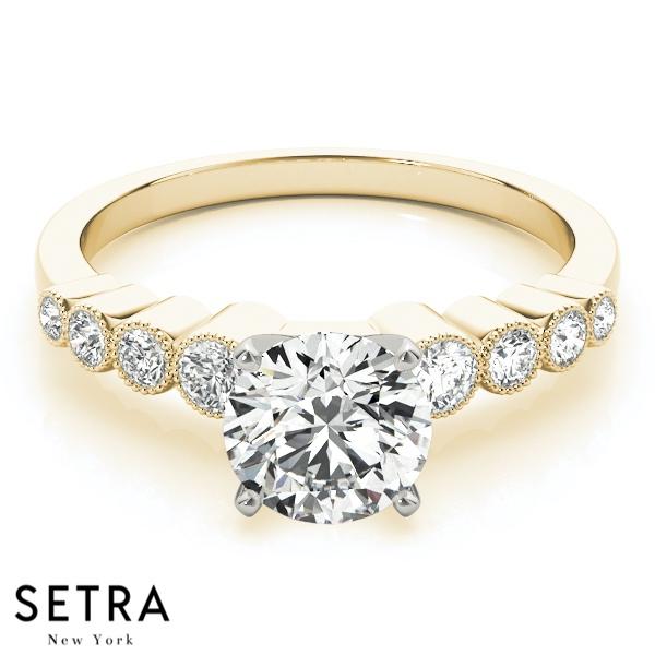 ENGAGEMENT RINGS SINGLE ROW BEZEL SET