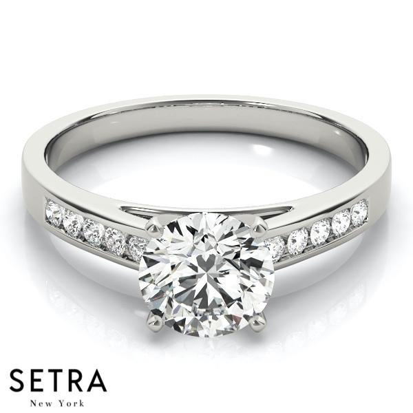 ENGAGEMENT RINGS SINGLE ROW CHANNEL SET