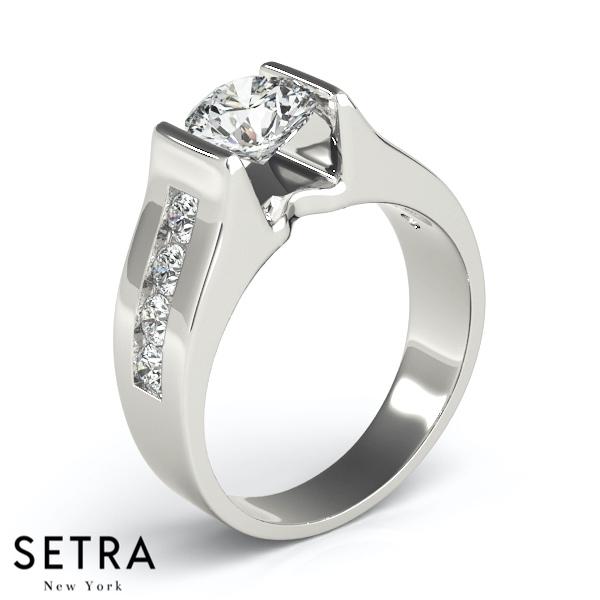 ENGAGEMENT RINGS SINGLE ROW CHANNEL SET