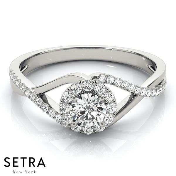 Diane Infinity Halo Engagement Ring