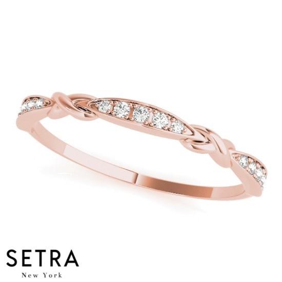 UNIQUE INFINITE DIAMOND WEDDING BAND 14K GOLD