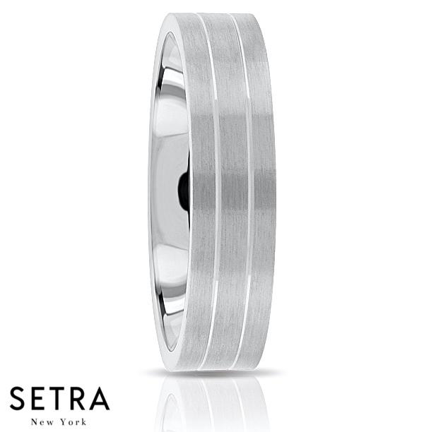 Fancy Shank Designer For Him & Hers Solid Wedding Band 14K Gold
