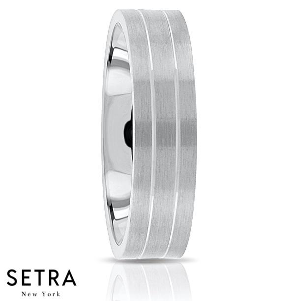 Fancy Shank Designer For Him & Hers Solid Wedding Band 14K Gold