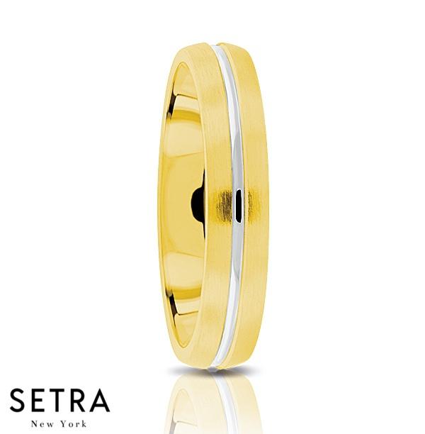 Fancy Shank Designer For Him & Hers Solid Wedding Band 14K Gold