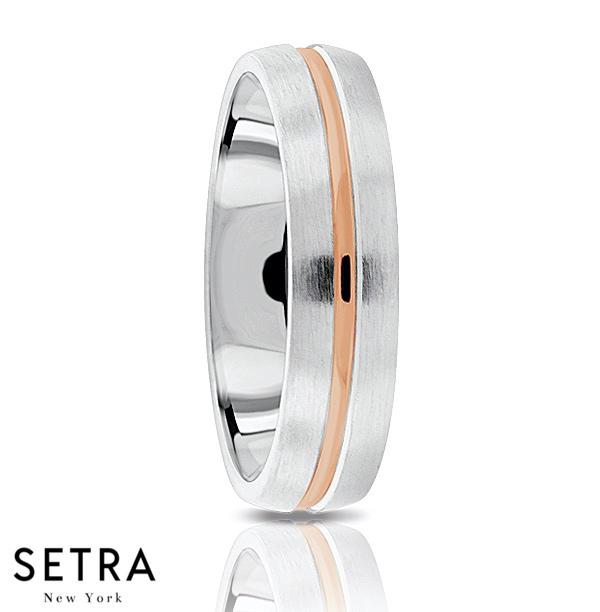 Fancy Shank Designer For Him & Hers Solid Wedding Band 14K Gold