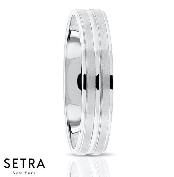 Fancy Shank Designer For Him & Hers Solid Wedding Band 14K Gold