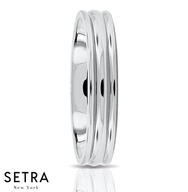 Fancy Shank Designer For Him & Hers Solid Wedding Band 14K Gold