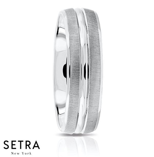 Fancy Shank Designer For Him & Hers Solid Wedding Band 14K Gold