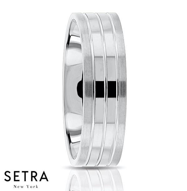 Fancy Shank Designer For Him & Hers Solid Wedding Band 14K Gold