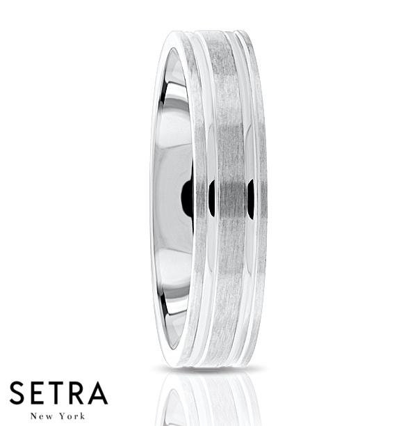 Fancy Shank Designer For Him & Hers Solid Wedding Band 14K Gold