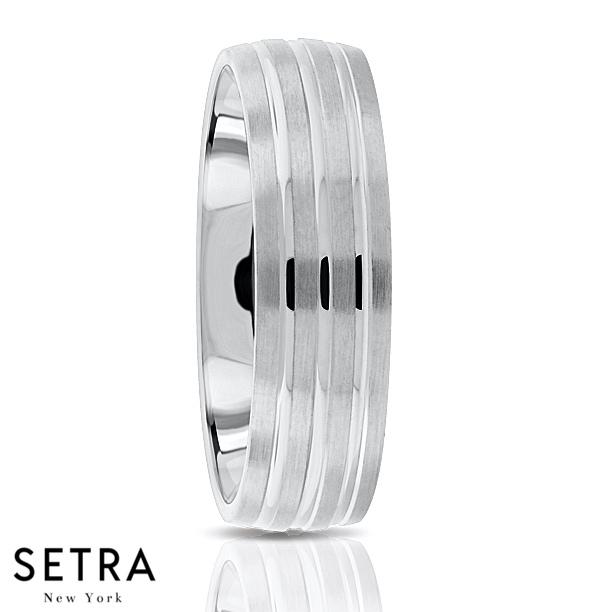 Fancy Shank Designer For Him & Hers Solid Wedding Band 14K Gold
