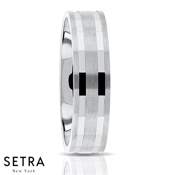 Fancy Shank Designer For Him & Hers Solid Wedding Band 14K Gold