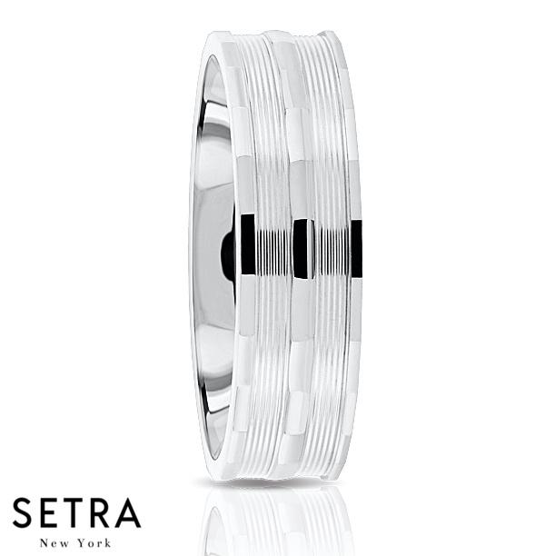 Fancy Shank Designer For Him & Hers Solid Wedding Band 14K Gold