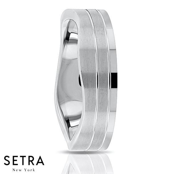 Fancy Shank Designer For Him & Hers Solid Wedding Band 14K Gold