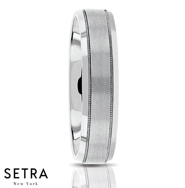 Fancy Shank Designer For Him & Hers Solid Wedding Band 14K Gold