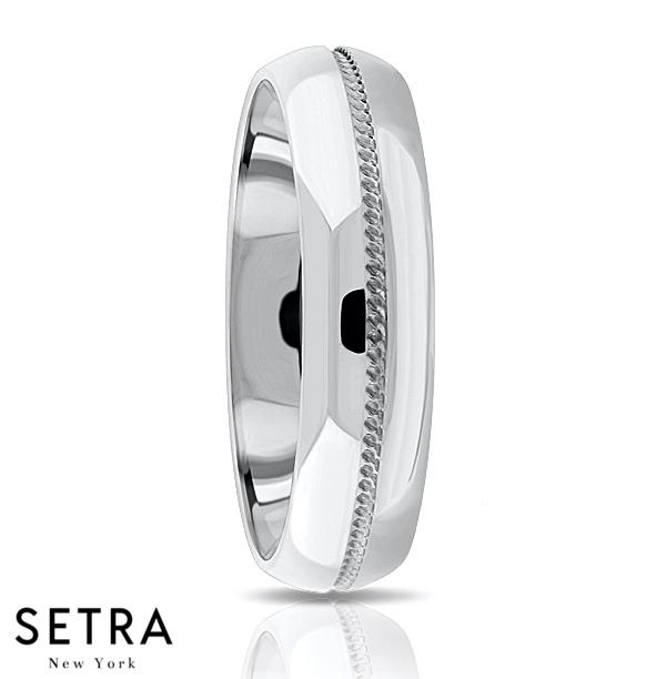 Fancy Shank Designer For Him & Hers Solid Wedding Band 14K Gold