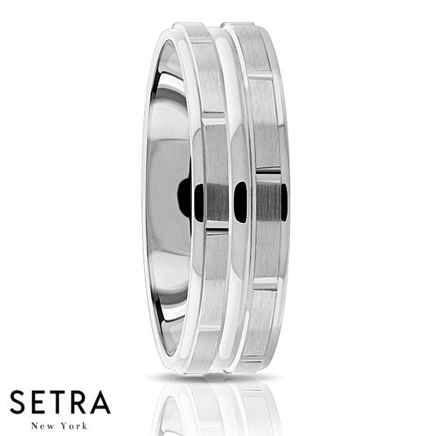 Fancy Shank Designer For Him & Hers Solid Wedding Band 14K Gold