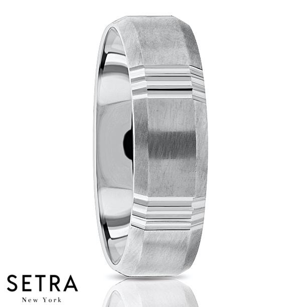 Fancy Shank Designer For Him & Hers Solid Wedding Band 14K Gold