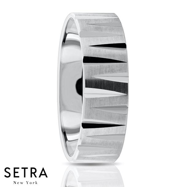 Fancy Shank Designer For Him & Hers Solid Wedding Band 14K Gold