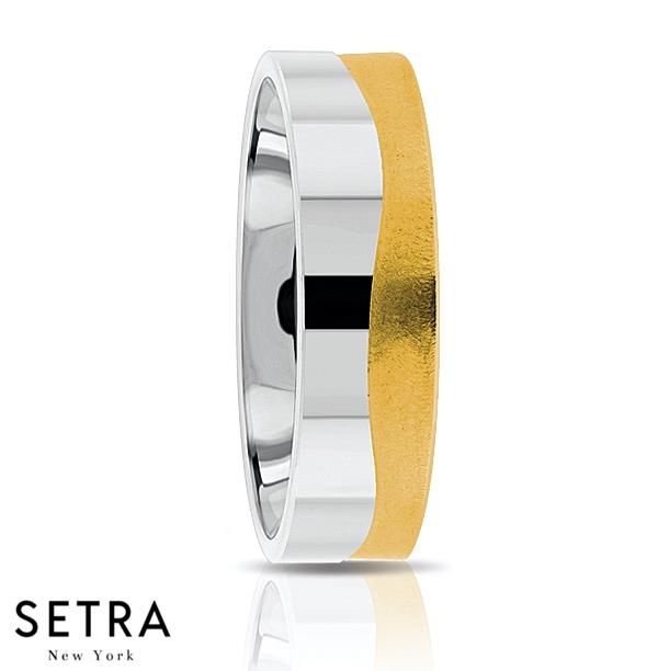 Fancy Shank Designer For Him & Hers Solid Wedding Band 14K Gold