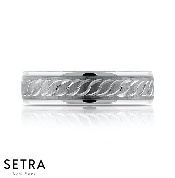 Fancy Shank Designer For Him & Hers Solid Wedding Band 14K Gold