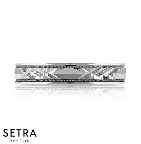 Fancy Shank Designer For Him & Hers Solid Wedding Band 14K Gold