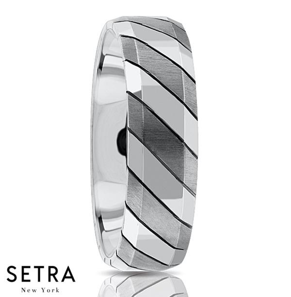 Fancy Shank Designer For Him & Hers Solid Wedding Band 14K Gold