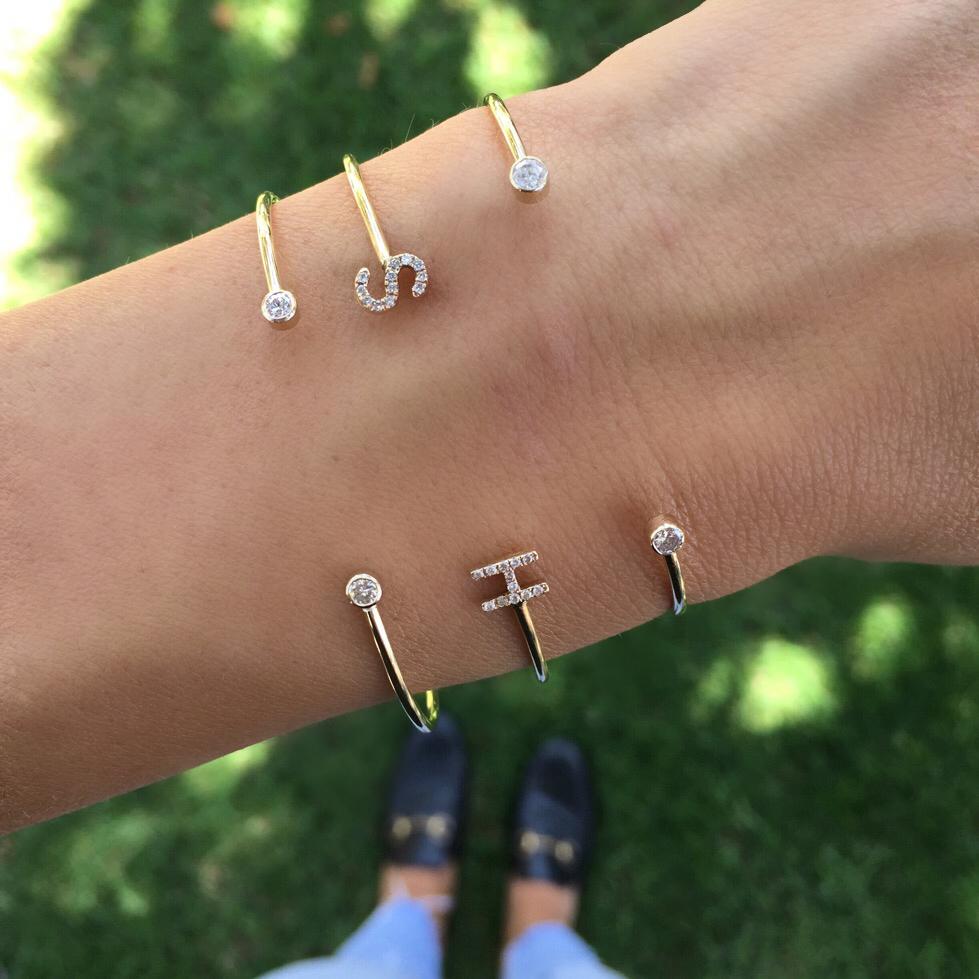 PIK YOUR CHOICE STYLE DIAMOND BEZEL CUFF BRACELET