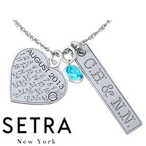 PERSONALIZED MONOGRAM HAERT HEART STEALING SILVER NECKLACE