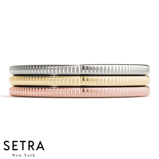 14K FINE TRI COLOR STACKABLE GOLD 3 RING