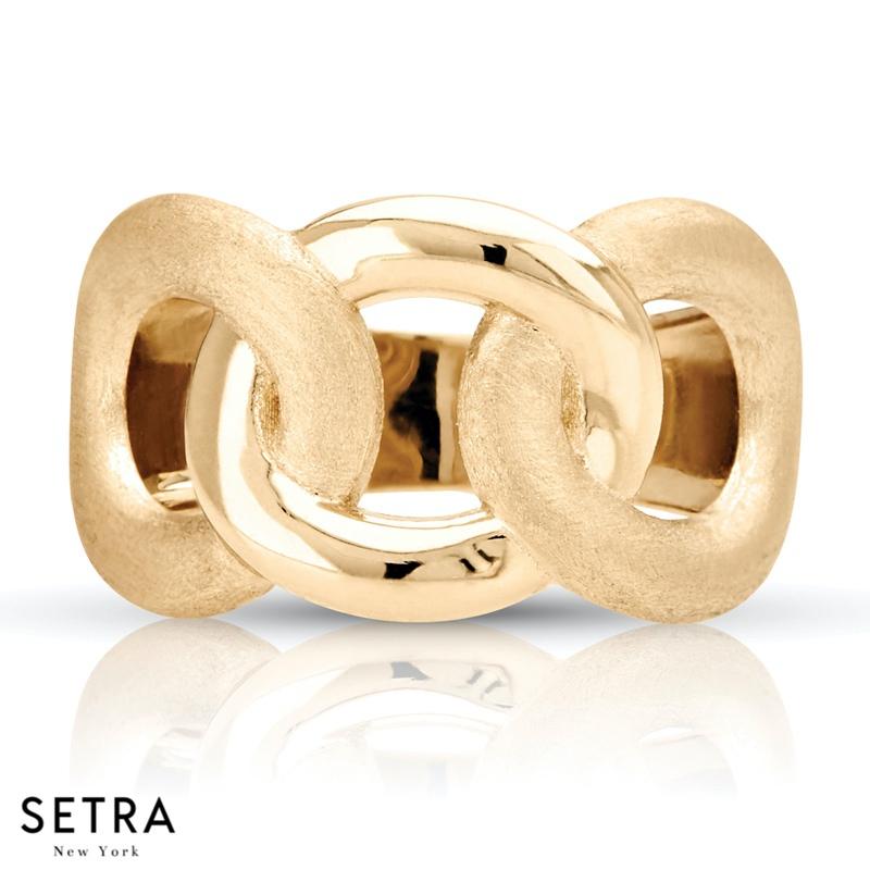 14K FINE YELLOW GOLD RING MATTE FINISH