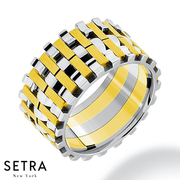 Hand Craft Work Designer For Him & Hers Solid Wedding Band 14K Gold